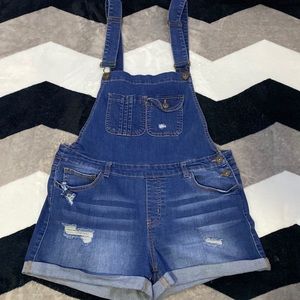 Jean short overalls